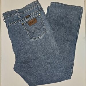 Wrangler Classic Blue Denim Jeans Advanced Comfort 36 Slim Fit
